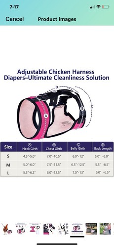 Chicken Harness with 6-foot Matching belt, Suitable for Weight about 2.3-3.8 lbs - 第 6/10 張圖片
