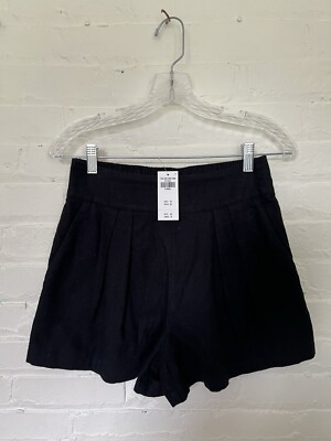 Abercrombie Fitch Ultra High Rise Linen-Blend Pull-On Short, Sz