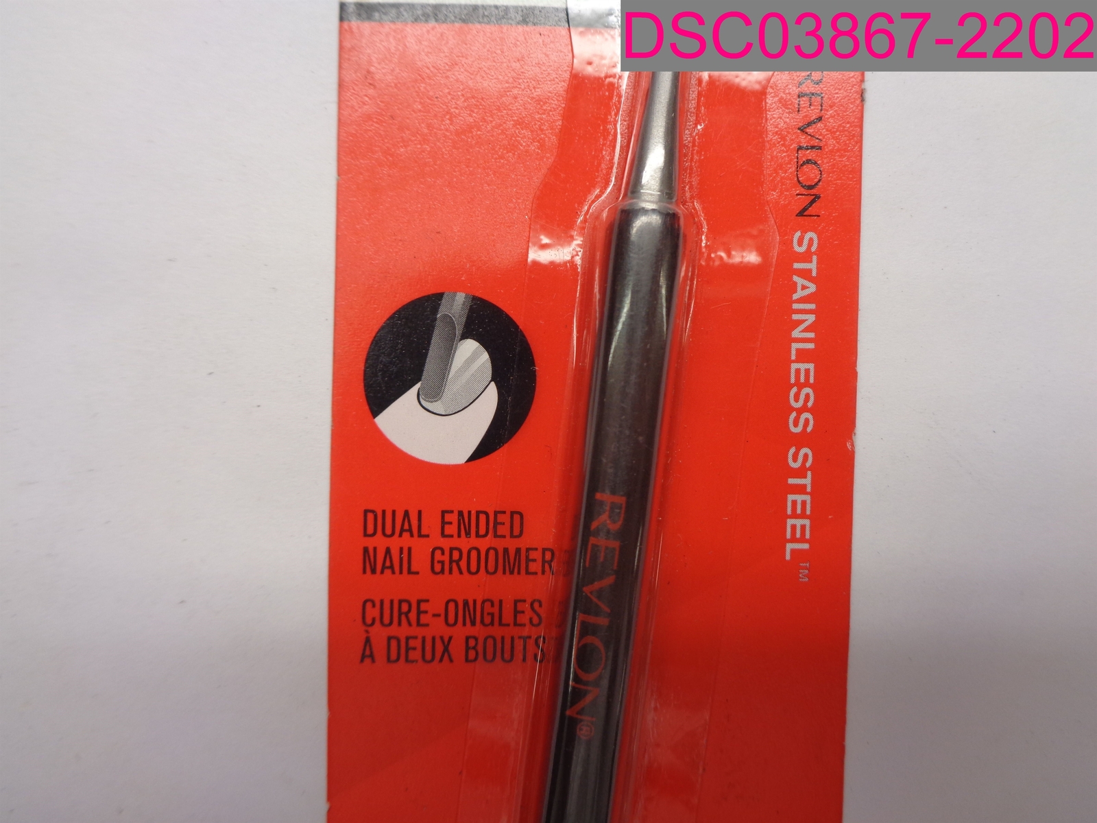 Revlon 59672 Dual Ended Nail Groomer Stainless Steel Expert Nail