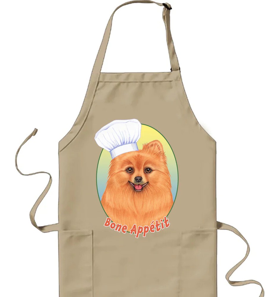 Pomeranian Dog Lover's Cooking Apron for Pet Owners