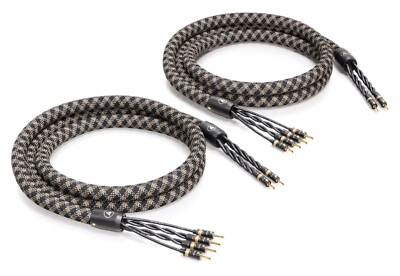   2,5m Viablue SC-6 Air Silver Bi-Wire T8 Banana Lautsprecherkabel  1Paar 