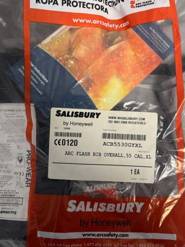Salisbury ACB5530GY-XL 50 cal/cm2 PRO-WEAR Flash Protection Bib Extra Large - Picture 1 of 3