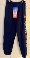 GK  TUMBLE  GRAPHIC CHILD SMALL NAVY COTTON/POLY ATHLETIC LOUNGE SWEATPANTS SZ S