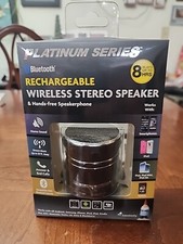 Wireless Stereo Speaker, hands free Bluetooth 8 hrs Rechargeable