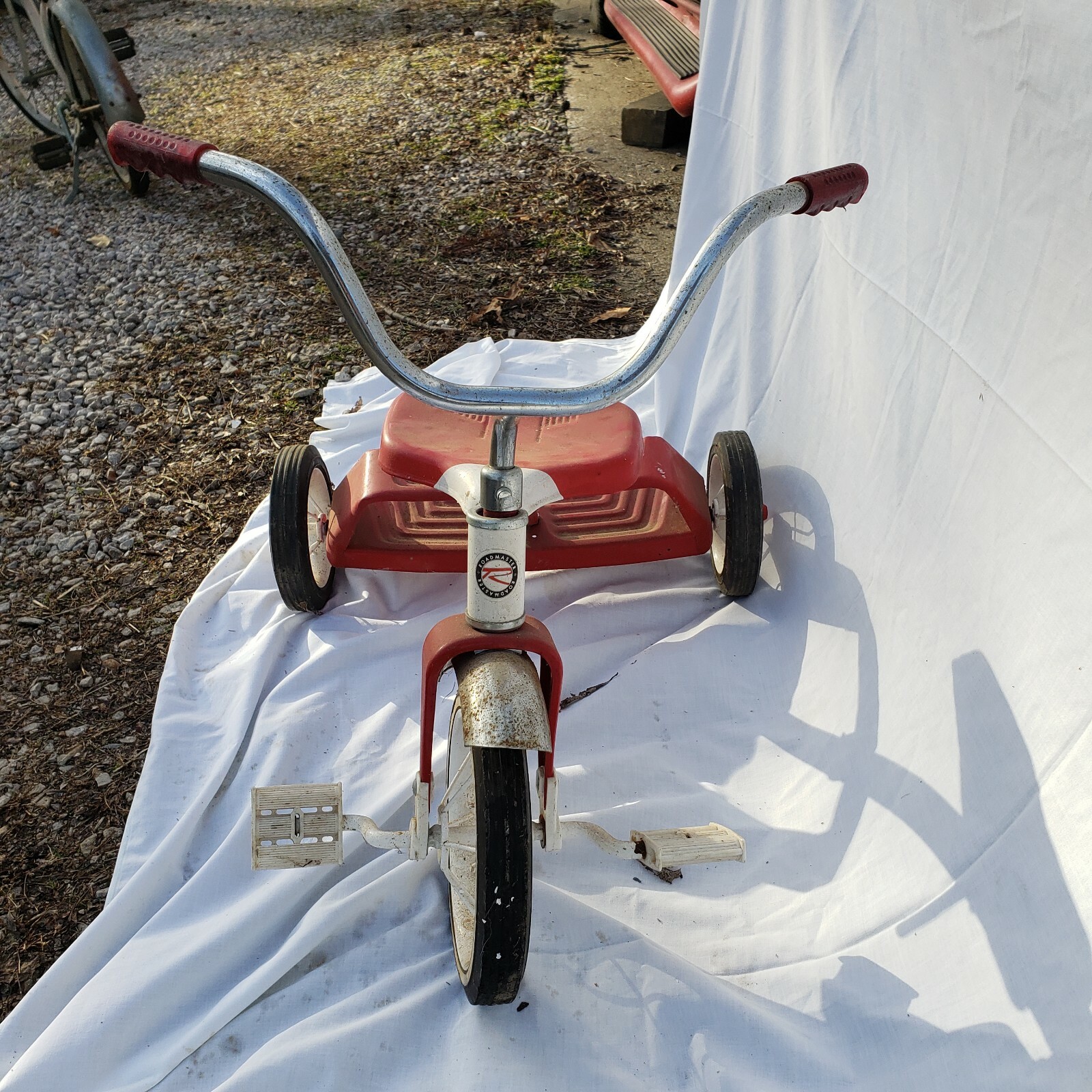 Vintage Roadmaster Tricycle, Red And White eBay