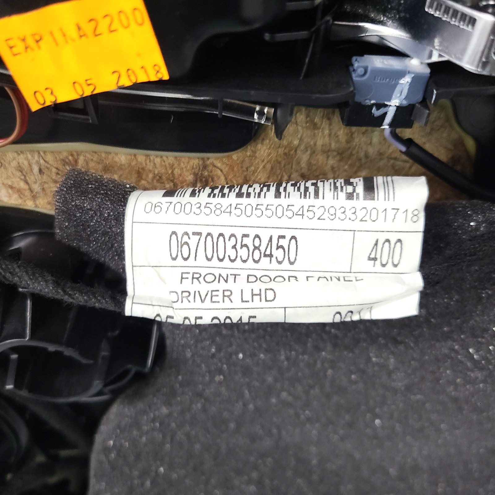 2014-2017 Maserati Quattroporte M156 Front left driver interior door panel OEM