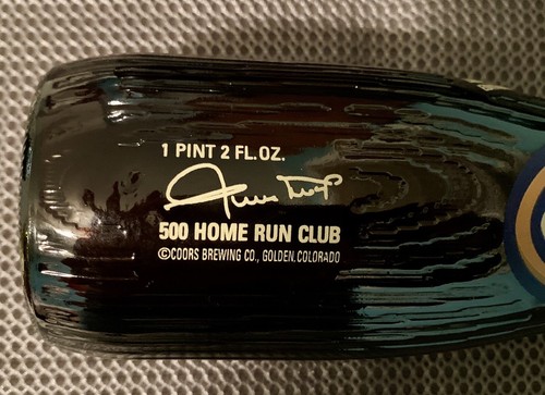 Pair 2 Vintage Coors Banquet 500 Home Run Signed Willie Mays Baseball Bat Bottle - Picture 3 of 7
