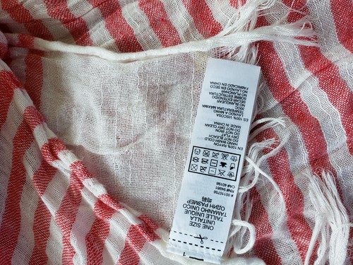Forever 21 beige and red Soft Fringe Scarf/Wrap - Picture 6 of 7