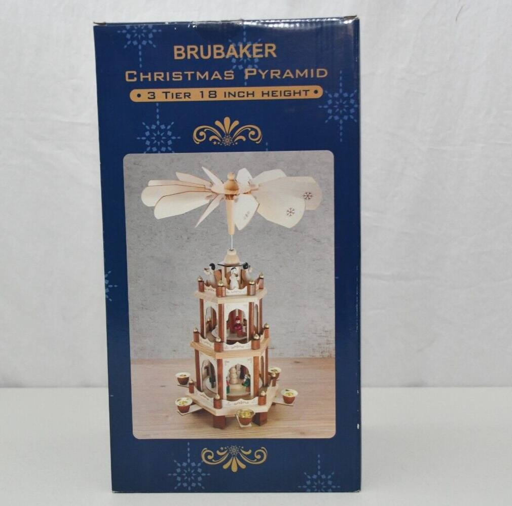 HENRY BRUBAKER CHRISTMAS PYRAMID 3Tier 18 Inches EX in Box w/Instr