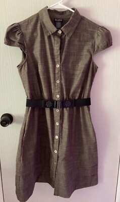 一二三 SOHO APPAREL LTD Womens Size 10 Short Sleeved Brown Dress RN