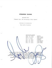 * KYLE DIXON & MICHAEL STEIN * signed tv script * STRANGER THINGS * COMPOSERS 1