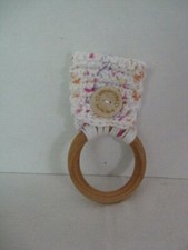 Crochet Kitchen Towel Wood Ring Holder Gift Idea