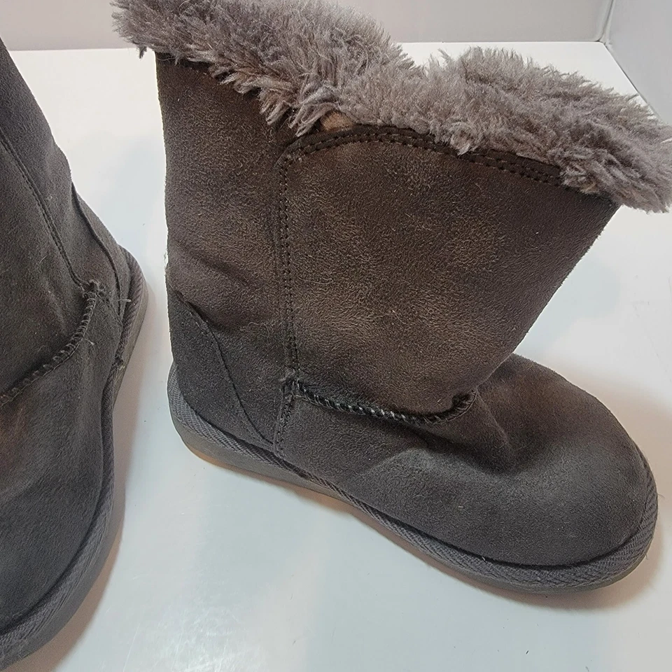 Botas Airwalk Gris Piel Sintética Zapato Talla Niñas 10.5 Poco Uso 6.5" Alto Foto 4 de 4