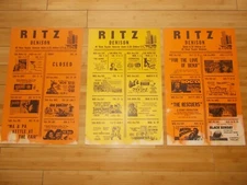VINTAGE MOVIE THEATRE 1970'S HERALDS (3) OF COMING ATTRACTIONS  RITZ DENISON,IA