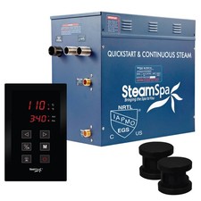 SteamSpa OAT1050 Oasis 10.5 KW QuickStart Steam Bath Generator - Black