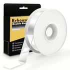 Cinta adhesiva doble cara resistente, transparente, nano, con estuche protector.