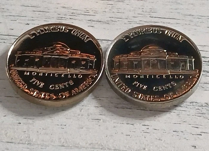 1956 & 57-P Proof Jefferson Nickel Lot ~  Free Shipping!  - Image 3 of 4