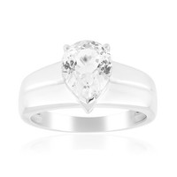 WeißEr Kunzit Silber Ring