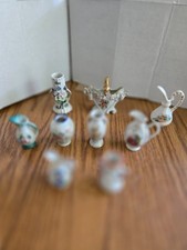 Lot of 9 made in Japan Occupied Japan Enesco ceramic porcelain miniature vases