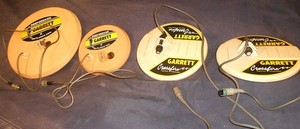 4 Garrett Metal Detector Coils 2 Crossfire and 2 Deep Seeker