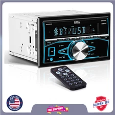 BOSS 820BRGB Car Stereo - Double Din, Bluetooth, AM/FM, USB, Aux, Remote