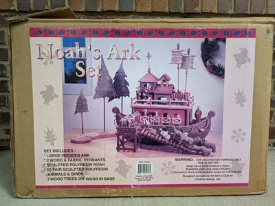 Sam's Noah's Ark Set Vintage Wood Ark With Animals Original Box | eBay
