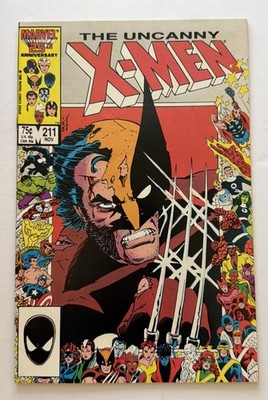 Marvel Comics the Uncanny X-Men #211 Copper Age November 1986 Comic Book TF436