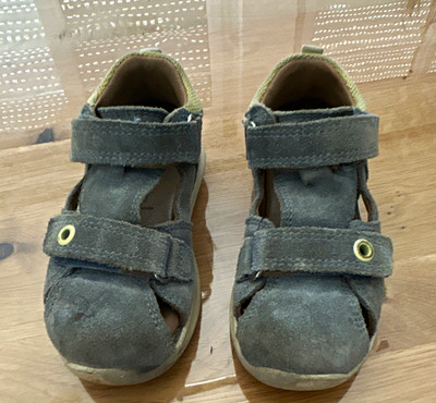 Superfit Jungen Sandalen grau Klettverschluss EU 23 Fußball Motiv atmungsaktiv