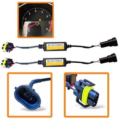 x2 12V H8 H11 LED Canbus Decoder Anti-Flimmer Widerstand Wasserdicht Fehlerfrei