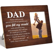 Dad Picture Frame Gifts For Father From Daughter Son Christmas Birthday Wood