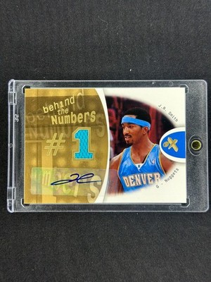 J.R. Smith 2006 Fleer EX Behind the Numbers 1/1 Game Used Patch Auto Nuggets