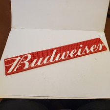 Budweiser Rubber Beer Mat Drip Runner Red White Bar Pub New