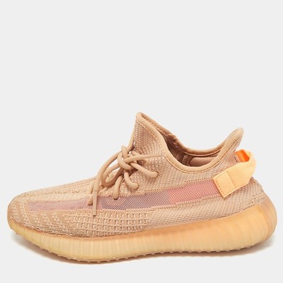 Yeezy x Adidas Orange Knit Fabric Boost 350 V2 Clay Sneaker Größe 42 23