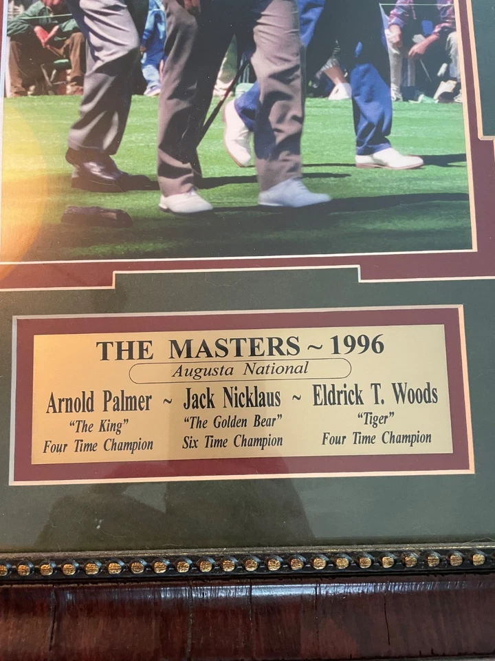 Foto enmarcada de The PGA Masters Augusta 1996 con Palmer, Nicklaus  Foto 2 de 4