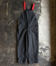 Woolrich Wool Bibs Overalls Gray Red Plaid Size Mens M W32 Vintage 1990s