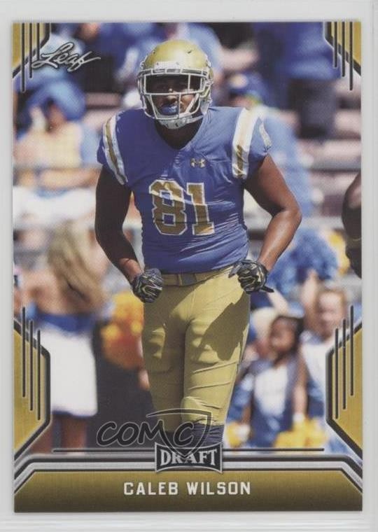 2019 Leaf Draft Gold Caleb Wilson #08 Rookie RC 0s0