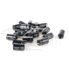 20 Pcs 1000uF 25V 105C Radial Electrolytic Capacitor Black 10x17mm