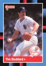 Tim Stoddard #497 1988 Donruss New York Yankees Baseball