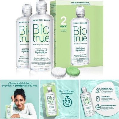 Multi-Purpose Contact Solution 10 Fl Oz Lens Case Cleans Conditions Hydrates