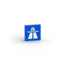 Highway / highway sign ❤ custom printed original LEGO ® brick tile / 22117-2