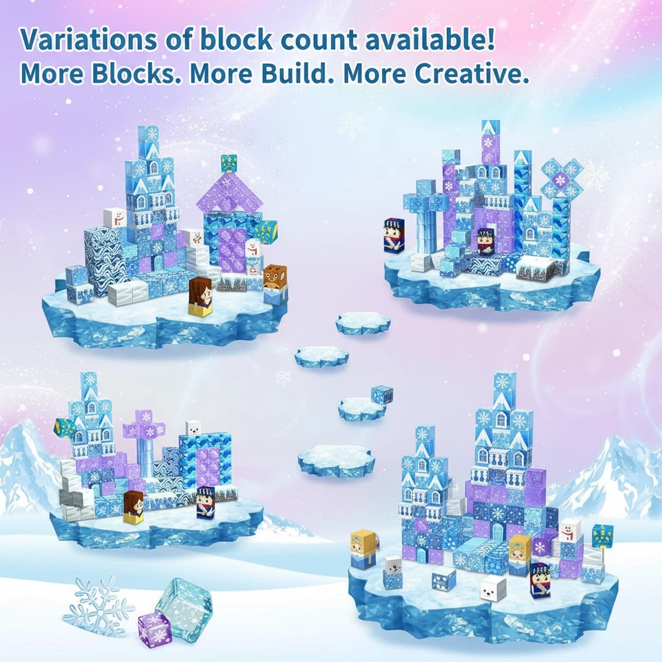 Magnetic Building Blocks Set - STEM Toys for Kids 3+ - Variations Available - Image 3 of 4