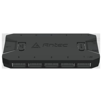 Antec Argb & Lüftersteuerung - 5 Pwm Lüfteranschlüsse 5 Argb Led Ports Sata Power Compac