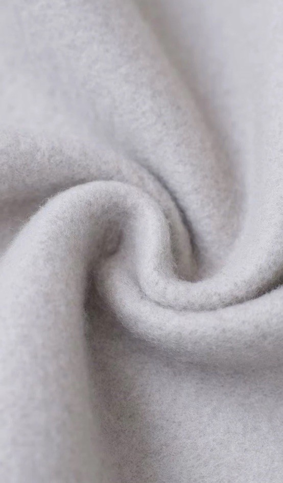 New Comfrt Minimalist Hoodie Med Cement Beige Fleece Oversized Cozy Heavyweight