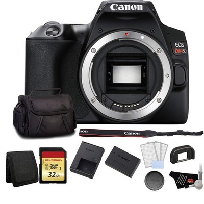 Canon EOS Rebel SL3 DSLR Camera (Black, Body Only) Bundle with 32GB Memory Card