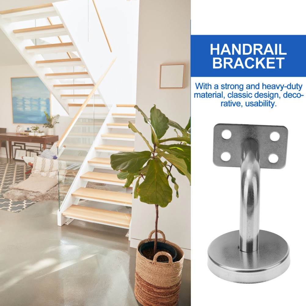 5 PCS Handrail Brackets Stair Railings Indoor Armrest Stainless Steel