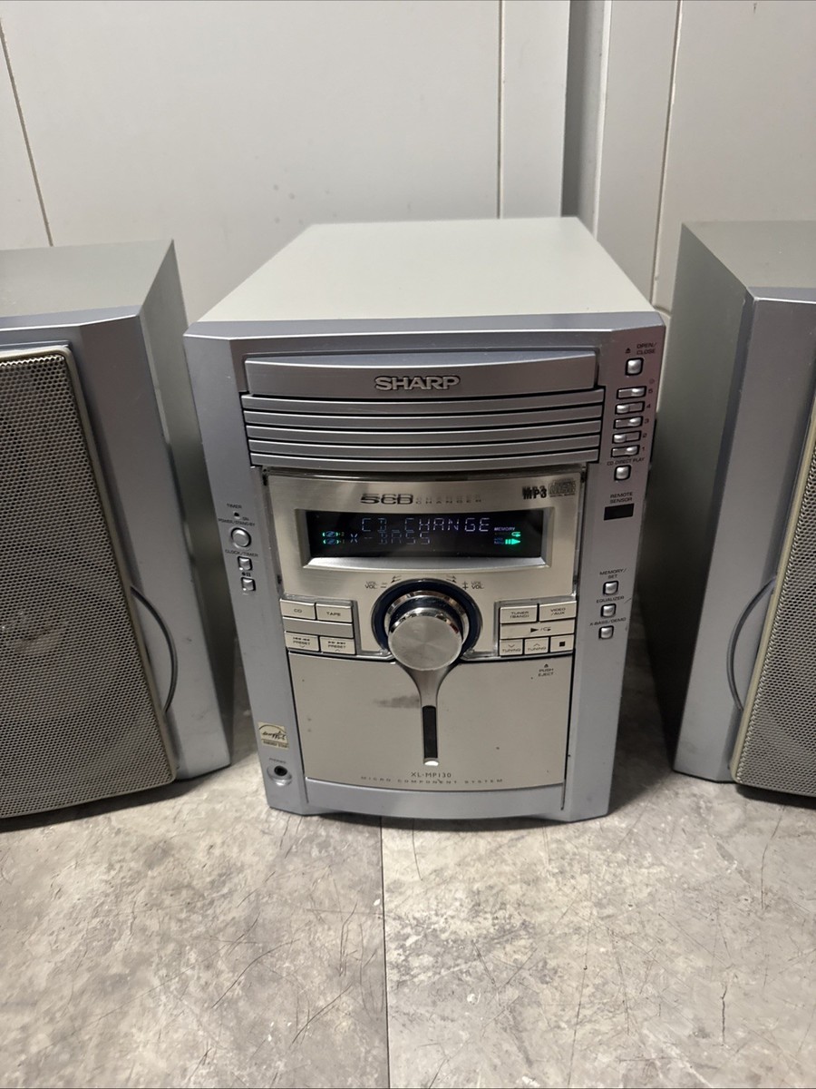 Sharp XL-MP130 Micro Stereo – 5-CD Changer, Cassette Deck, MP3 CD