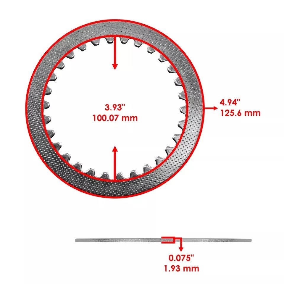 Clutch Friction Plates Kit for Honda CB500F CB500FA CB500X CB500XA ABS 2013-2018 - Image 3 of 4