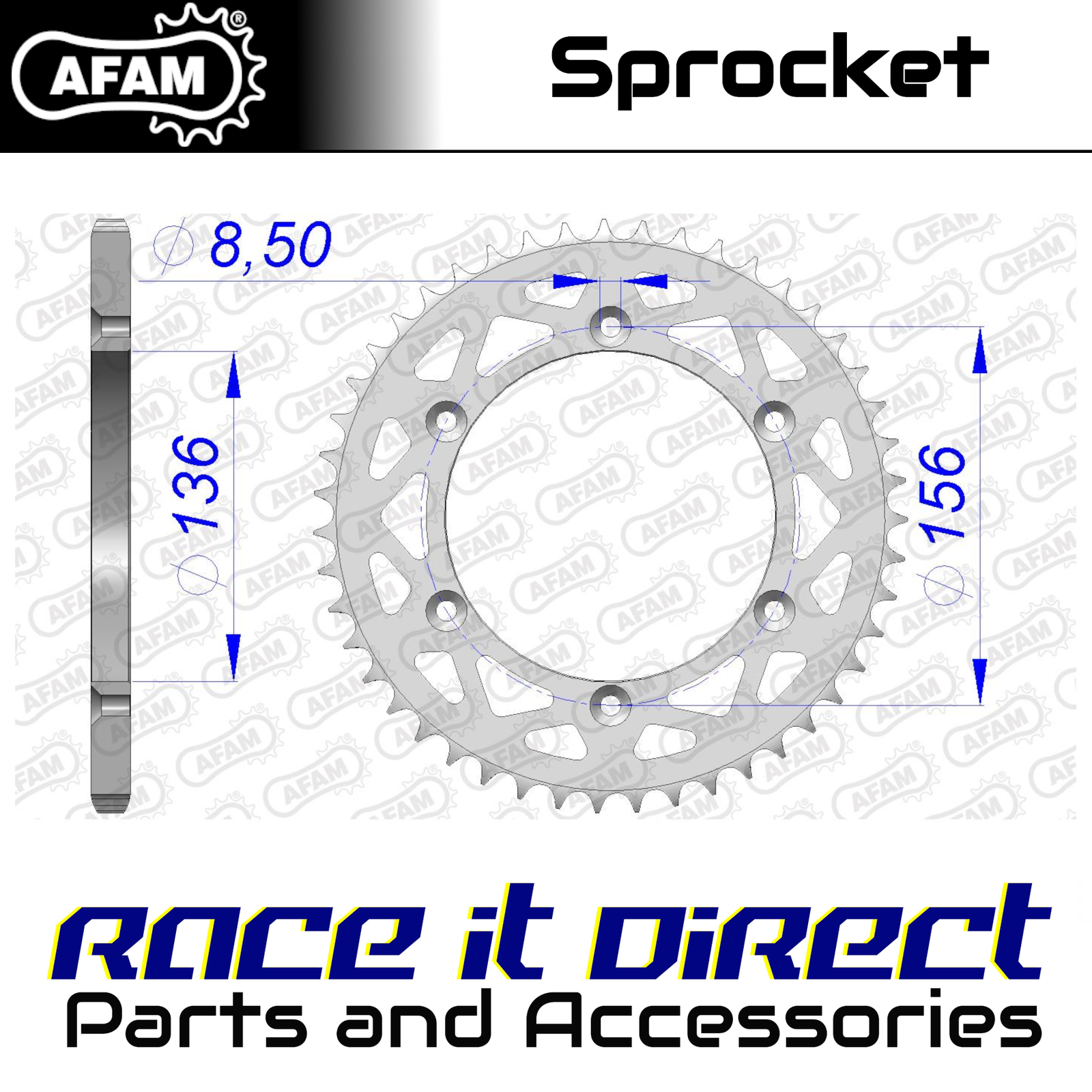 Sprocket for BETA RR 450 Enduro 2005 50T Rear AFAM
