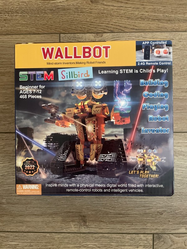 NEW Wallbot STEM App/Remote Controlled Robot Kit Ages 7-12 NEW, Sealed