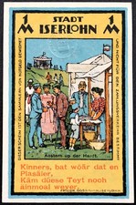 ISERLOHN 1921 RARE  Easter Fair on the Hardt  1 Mark German Notgeld